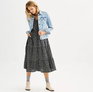 Sonoma 3/4 Sleeve Button Dress